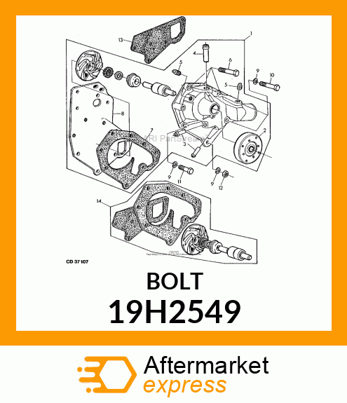 SCREW, HEX HEAD 19H2549