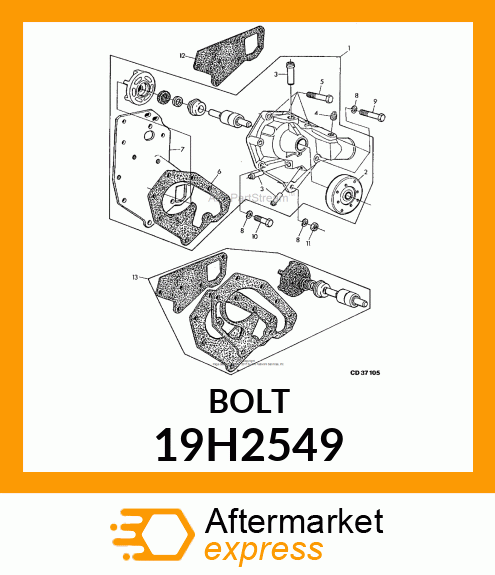 SCREW, HEX HEAD 19H2549