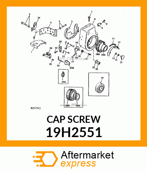 SCREW, HEX HEAD 19H2551