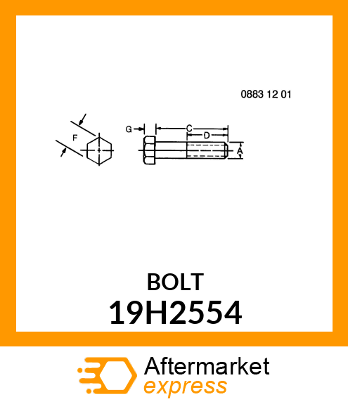 SCREW, HEX HEAD 19H2554