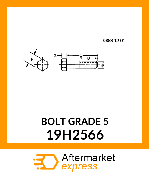 SCREW, HEX HEAD 19H2566