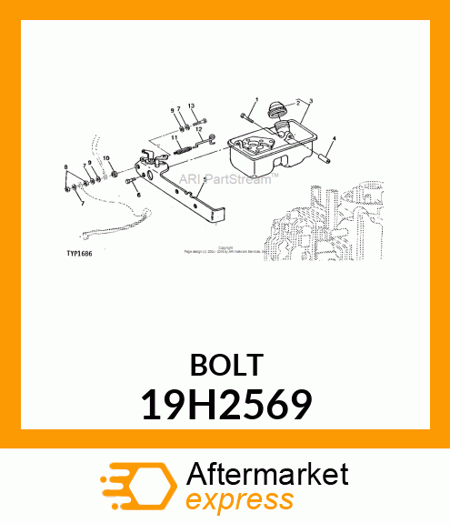 SCREW, HEX HEAD 19H2569