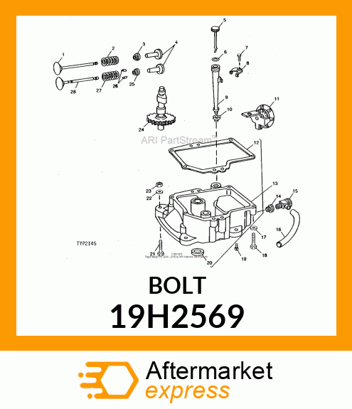 SCREW, HEX HEAD 19H2569