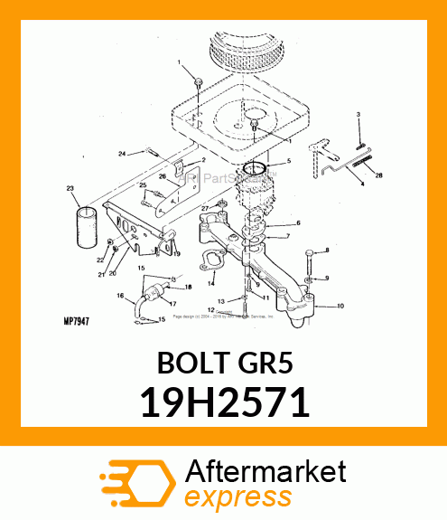 SCREW, HEX HEAD 19H2571