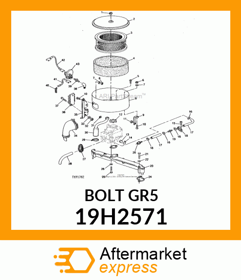 SCREW, HEX HEAD 19H2571