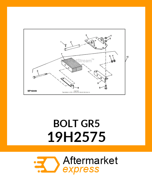 SCREW, HEX HEAD 19H2575