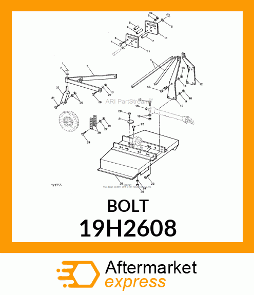 SCREW, HEX HEAD 19H2608