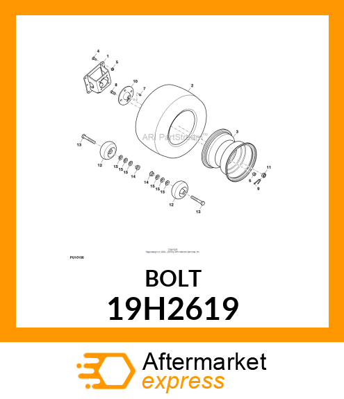 SCREW, HEX HEAD 19H2619