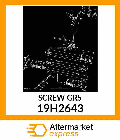 SCREW, HEX HEAD 19H2643