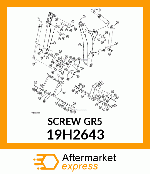 SCREW, HEX HEAD 19H2643