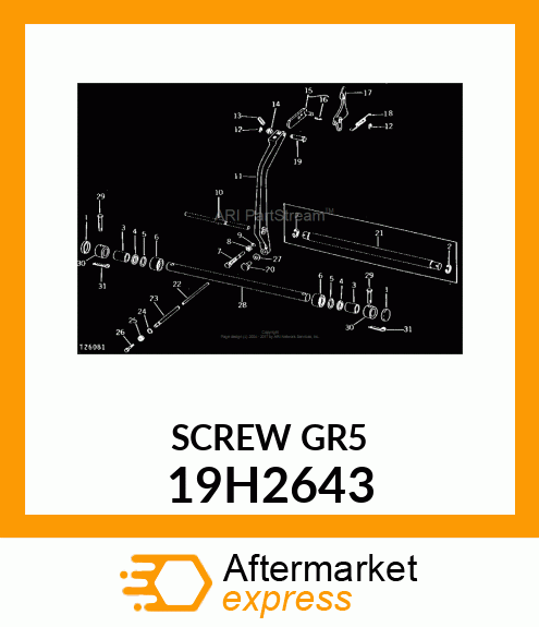 SCREW, HEX HEAD 19H2643