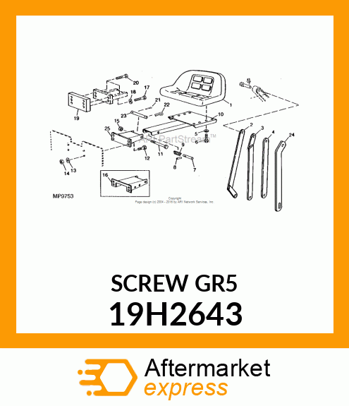 SCREW, HEX HEAD 19H2643