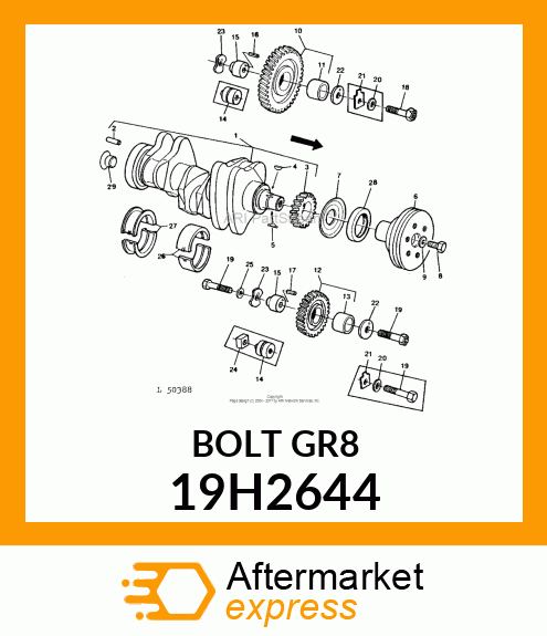 SCREW, HEX HEAD 19H2644