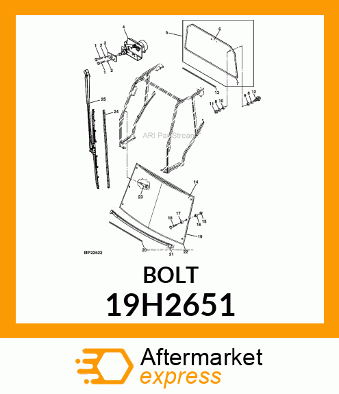 SCREW, HEX HEAD 19H2651