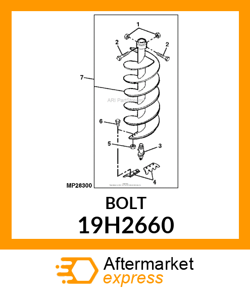 SCREW, HEX HEAD 19H2660