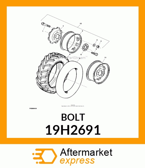 SCREW, HEX HEAD 19H2691