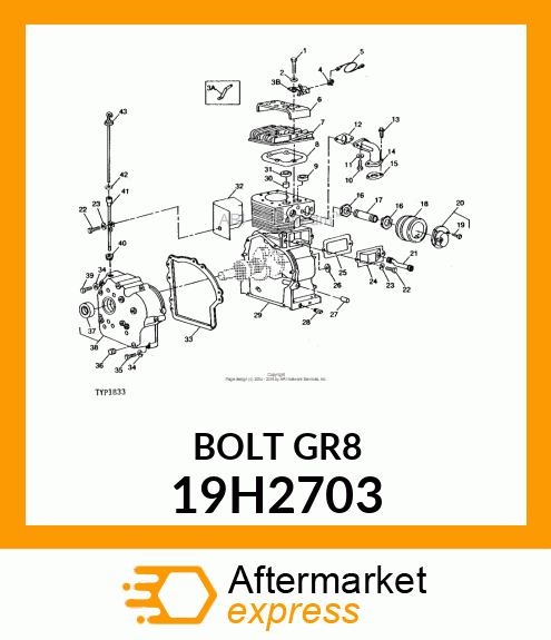 SCREW, HEX HEAD 19H2703