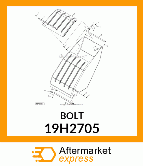 SCREW, HEX HEAD 19H2705