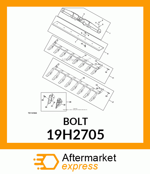 SCREW, HEX HEAD 19H2705