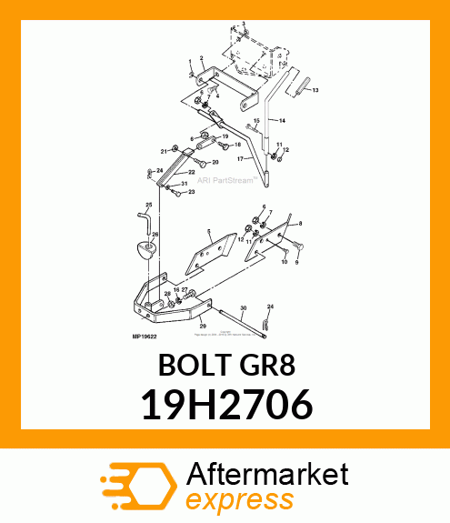 SCREW, HEX HEAD 19H2706