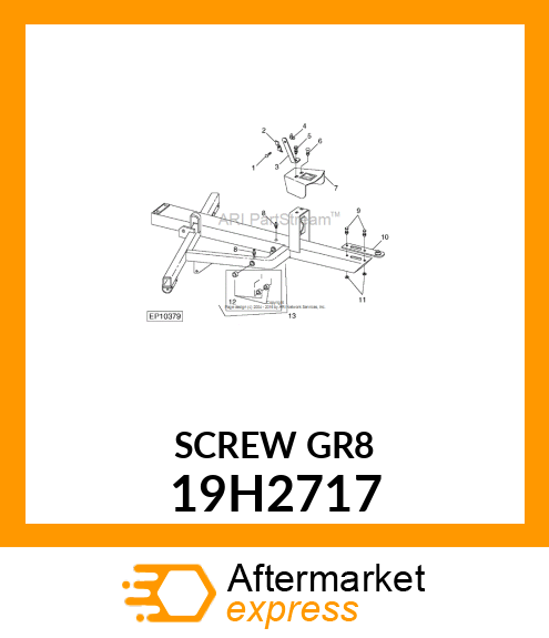 SCREW, HEX HEAD 19H2717