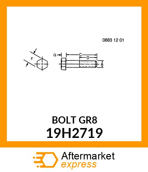 SCREW, HEX HEAD 19H2719