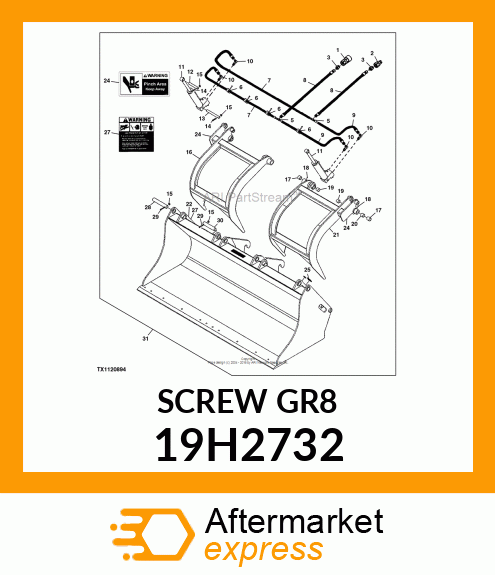 SCREW, HEX HEAD 19H2732