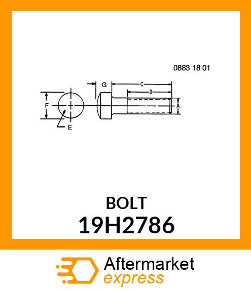 SCREW, HEX SOCKET HEAD 19H2786