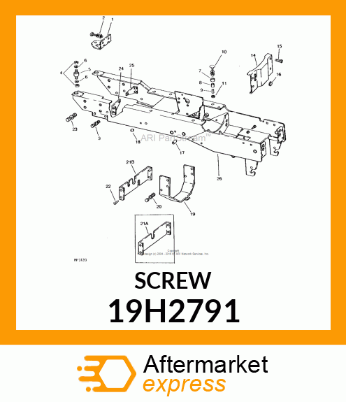 SCREW, HEX HEAD 19H2791