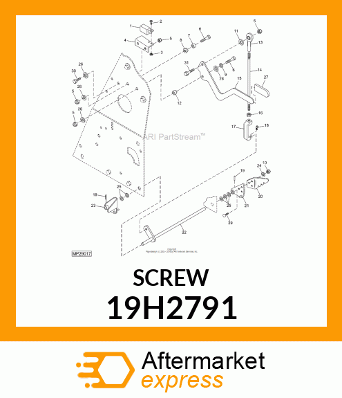 SCREW, HEX HEAD 19H2791