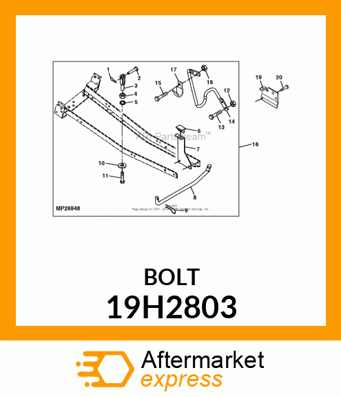 SCREW, HEX HEAD 19H2803