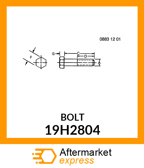 SCREW, HEX HEAD 19H2804