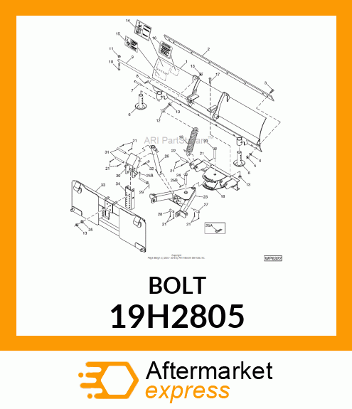 SCREW, HEX HEAD 19H2805