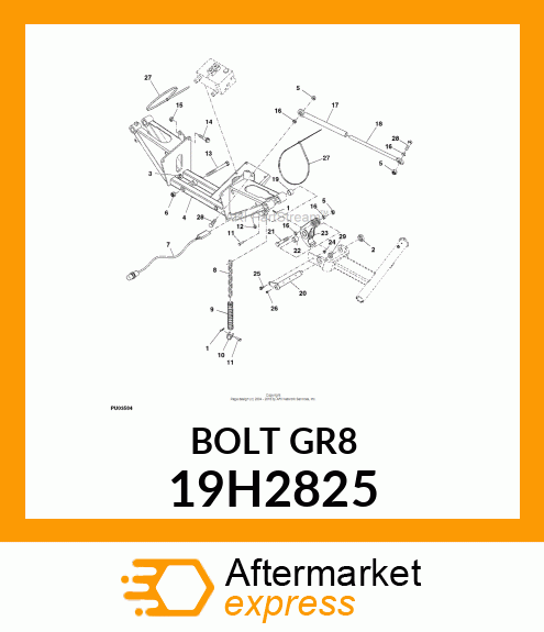 SCREW, HEX HEAD 19H2825