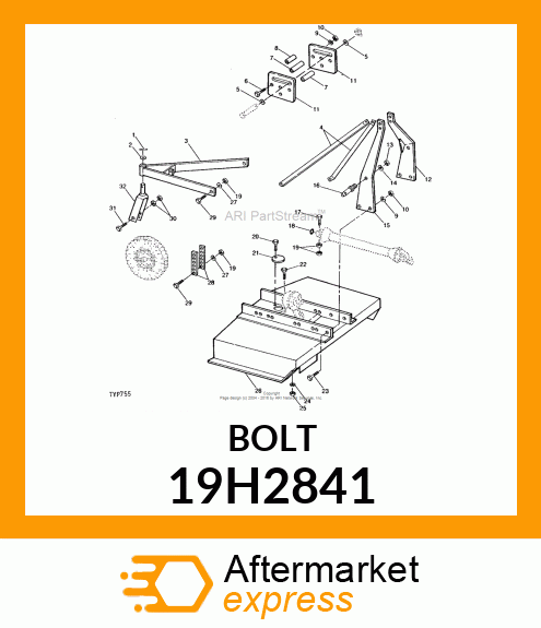 SCREW, HEX HEAD 19H2841