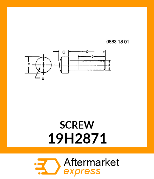 SCREW, HEX SOCKET HEAD 19H2871