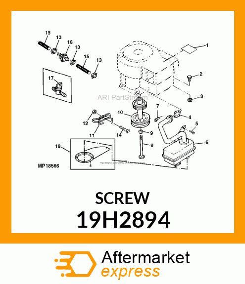 SCREW, HEX SOCKET HEAD 19H2894