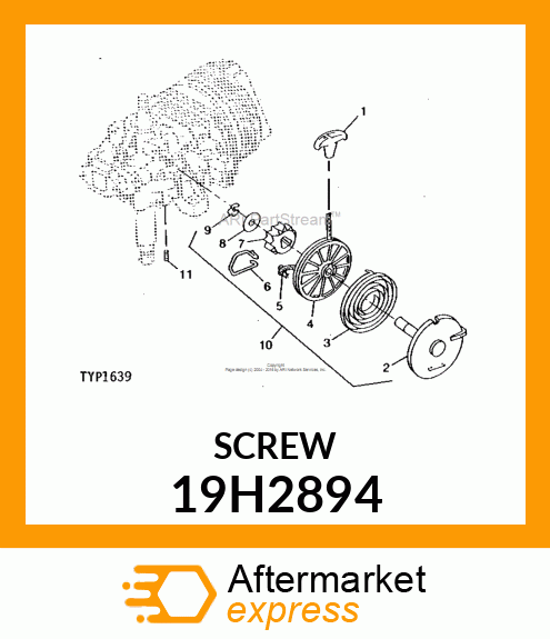 SCREW, HEX SOCKET HEAD 19H2894