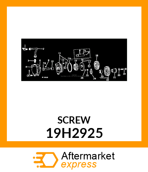 SCREW, HEX SOCKET HEAD 19H2925