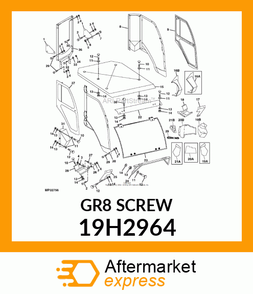 SCREW, HEX HEAD 19H2964