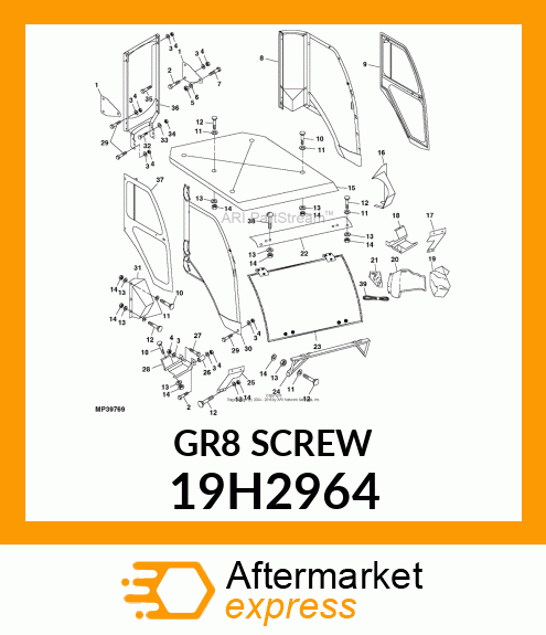 SCREW, HEX HEAD 19H2964