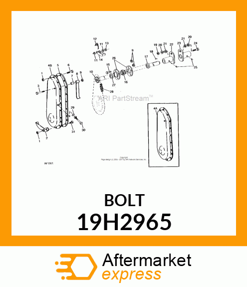 SCREW, HEX HEAD 19H2965