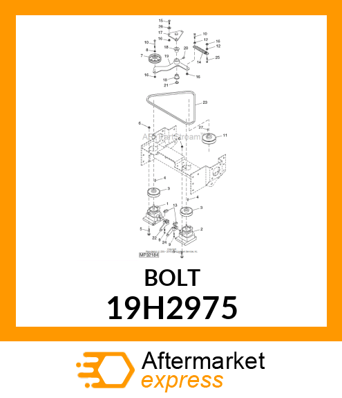 SCREW, HEX HEAD 19H2975