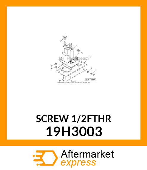 SCREW, HEX HEAD 19H3003