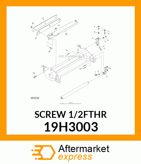 SCREW, HEX HEAD 19H3003