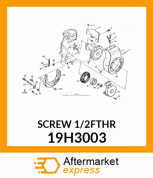 SCREW, HEX HEAD 19H3003