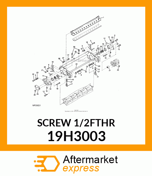 SCREW, HEX HEAD 19H3003