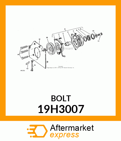 SCREW, HEX HEAD 19H3007