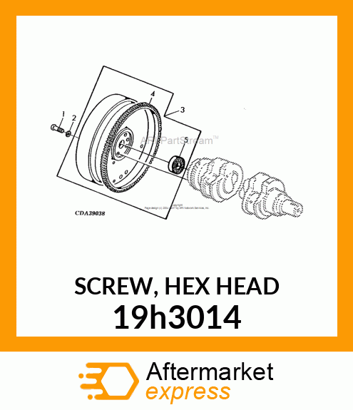 SCREW, HEX HEAD 19h3014