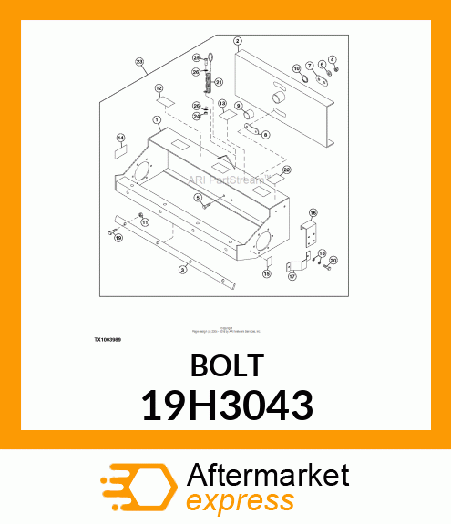 SCREW, HEX HEAD 19H3043